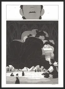 Black and white original page, Les Ogres-Dieux, Petit (T.1), Bertrand Gatignol