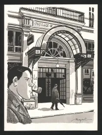 Illustration noir et blanc, Nestor Burma, Emmanuel Moynot
