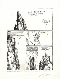 Black and white original page, Ailefroide, altitude 3954, Jean-Marc Rochette