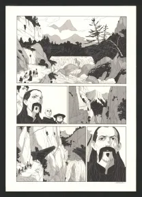 Black and white original page, Les Ogres-Dieux, Le Grand Homme (T.3), Bertrand Gatignol