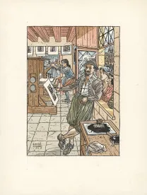 Illustration couleur, Les 7 Vies de l'Épervier, André Juillard