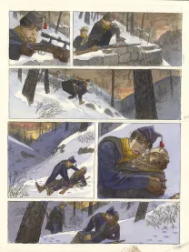 Colored original page, Mattéo, Cinquième époque (septembre 1936 - janvier 1939) (T.5), Jean-Pierre Gibrat