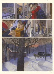 Colored original page, Mattéo, Cinquième époque (septembre 1936 - janvier 1939) (T.5), Jean-Pierre Gibrat