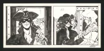 Planche noir et blanc, Dick Turpin, Lele Vianello