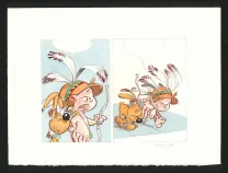 Colored original page, Boule et Bill, Noël indien (T.2), José Luis Munuera