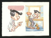 Colored original page, Boule et Bill, La partie de crêpes  (T.1), José Luis Munuera