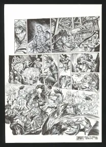 Black and white original page, Conan le Cimmérien, La Maison aux trois bandits (T.10), Paolo Martinello 