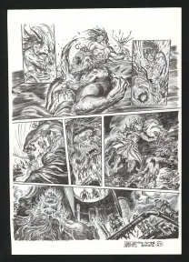 Black and white original page, Conan le Cimmérien, La Maison aux trois bandits (T.10), Paolo Martinello 