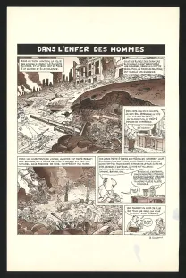 Black and white original page, Georges et Louis romanciers, La fin du monde (T.3), Daniel Goossens