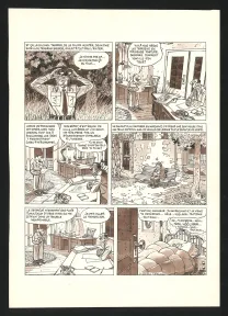 Black and white original page, Georges et Louis romanciers, La fin du monde (T.3), Daniel Goossens