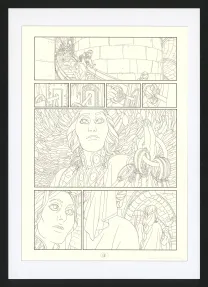 Black and white original page, Les Ogres-Dieux, La Première née (T.4), Bertrand Gatignol