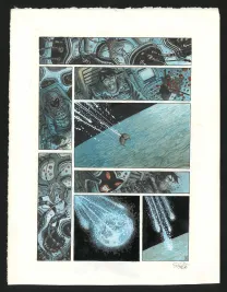 Colored original page, Orbital, Contacts (T.8), Serge Pellé