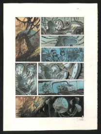 Colored original page, Orbital, Contacts (T.8), Serge Pellé