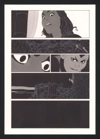 Black and white original page, Les Ogres-Dieux, La Première née (T.4), Bertrand Gatignol