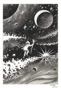 Planche noir et blanc, Le Vagabond des Étoiles , Première partie (T.1),  Riff Reb's
