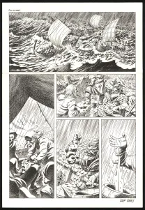 Black and white original page, Le Vagabond des Étoiles , Seconde partie (T.2),  Riff Reb's