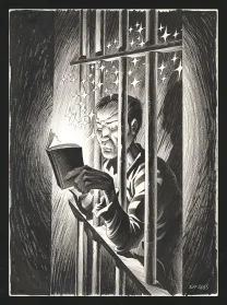 Black and white illustration, Le Vagabond des Étoiles , Première partie (T.1),  Riff Reb's