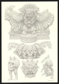 Black and white illustration, Les Carnets Lovecraft, Le Molosse, Armel Gaulme