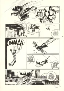 Black and white original page, SuperGroom, Héros malgré lui (T.1),  Yoann