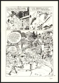 Black and white original page, SuperGroom, La Guerre olympique (T.2),  Yoann