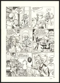 Black and white original page, SuperGroom, La Guerre olympique (T.2),  Yoann