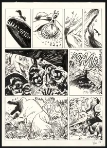 Planche noir et blanc, Une Aventure de Spirou et Fantasio, Les Géants pétrifiés (T.1),  Yoann