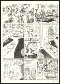 Planche noir et blanc, Spirou et Fantasio, Dans les griffes de la Vipère (T.53),  Yoann