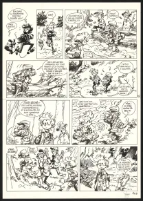 Planche noir et blanc, Spirou et Fantasio, Dans les griffes de la Vipère (T.53),  Yoann