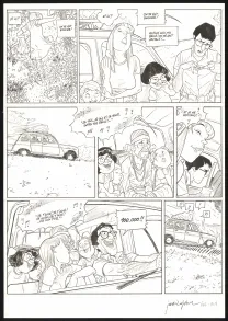 Black and white original page, Les Beaux étés, La Calanque (T.2), Jordi Lafebre