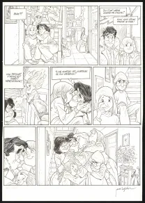 Black and white original page, Les Beaux étés, La Fugue (T.5), Jordi Lafebre