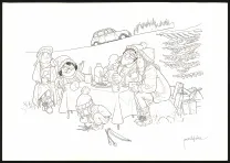 Illustration noir et blanc, Les Beaux étés, Jordi Lafebre