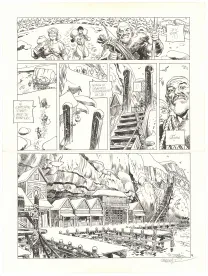 Planche noir et blanc, Asgard, Le Serpent-Monde (T.2), Ralph Meyer