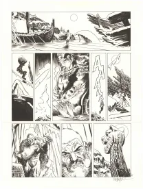Planche noir et blanc, Asgard, Pied-de-fer (T.1), Ralph Meyer