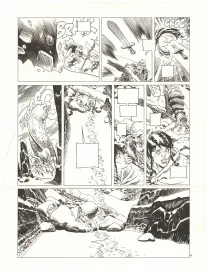 Planche noir et blanc, Asgard, Pied-de-fer (T.1), Ralph Meyer