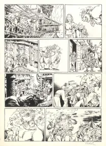 Black and white original page, Trolls de Troy, Les Enragés du Darshan (II) (T.10), Jean-Louis Mourier