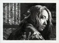 Black and white illustration, Tom Cuzor