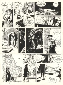 Planche noir et blanc, L'Épervier, Corsaire du Roy (T.8), Patrice Pellerin