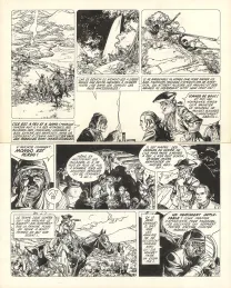 Black and white original page, Barbe-Rouge, Les Révoltés de la Jamaïque (T.25), Patrice Pellerin