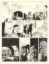 Planche noir et blanc, L'Épervier, Tempête sur Brest (T.3), Patrice Pellerin