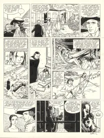 Planche noir et blanc, L'Épervier, Le Trésor du Mahury (T.5), Patrice Pellerin