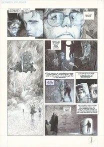 Black and white original page, La Mort vivante, Alberto Varanda