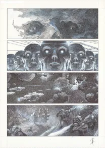 Planche noir et blanc, La Mort vivante, Alberto Varanda