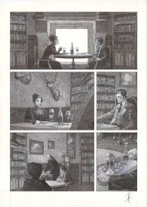 Planche noir et blanc, La Mort vivante, Alberto Varanda