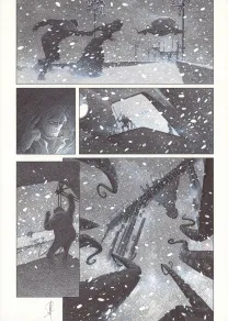 Black and white original page, La Mort vivante, Alberto Varanda