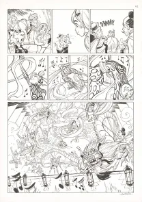 Black and white original page, Ekhö Monde miroir, Un fantôme à Pékin (T.10), Alessandro Barbucci