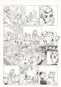 Black and white original page, Ekhö Monde miroir, Un fantôme à Pékin (T.10), Alessandro Barbucci
