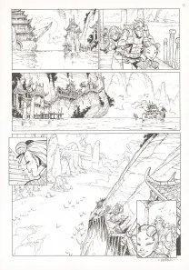Black and white original page, Ekhö Monde miroir, Un fantôme à Pékin (T.10), Alessandro Barbucci