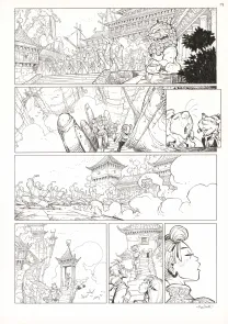 Black and white original page, Ekhö Monde miroir, Un fantôme à Pékin (T.10), Alessandro Barbucci