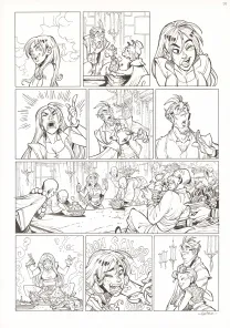 Black and white original page, Ekhö Monde miroir, Un fantôme à Pékin (T.10), Alessandro Barbucci