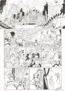 Black and white original page, Ekhö Monde miroir, Un fantôme à Pékin (T.10), Alessandro Barbucci